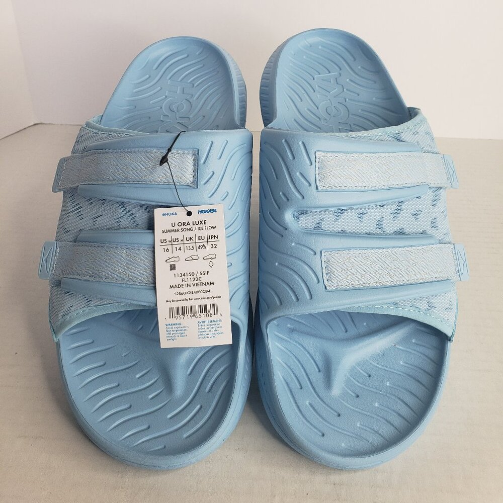 New Hoka Gender Inclusive Ora Luxe Slide Sandal 16 Women's / 14 Men's - $80